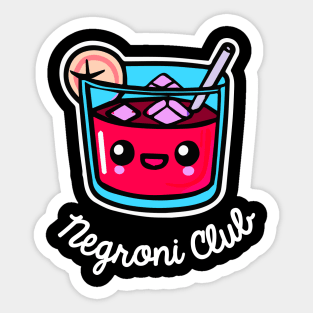 Cute Negroni Club Funny Bartender Retro Sticker